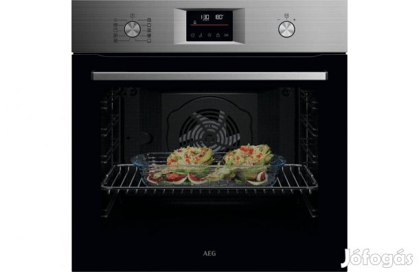 Új, beépíthető pyrolitikus sütő, 72L, Led érintő kijelző, AEG
