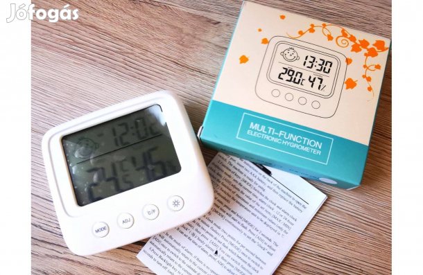 Új, beltéri digitális, LCD képernyős hő- és páratartalom mérő