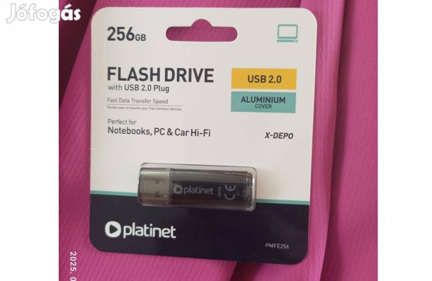 Új, bontatlan 256 GB-os Platinet pendrive