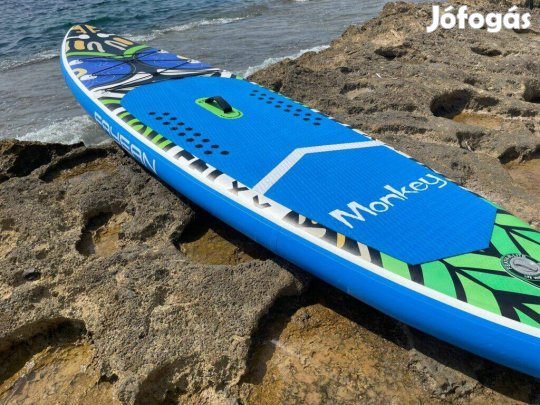 Új, bontatlan, Funwater Blue Monkey SUP dobozában, 335x83x15 cm, 165kg