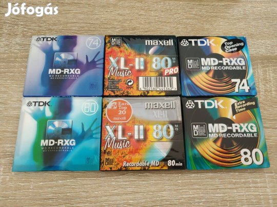 Új, bontatlan csomagolású Minidisc lemezek