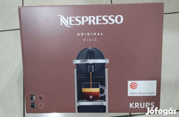 Új, bontatlan garanciális Nespresso Pixie Titán kávéfőző