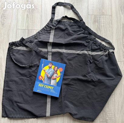 Új, bontatlan szakácskönyv +kötény