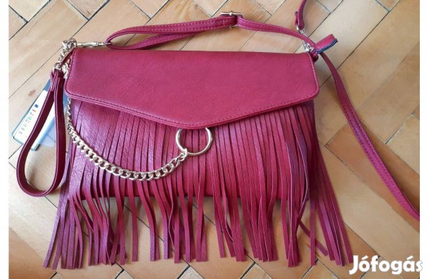 Új, címkés CCC Jenny Fairy bordó rojtos táska