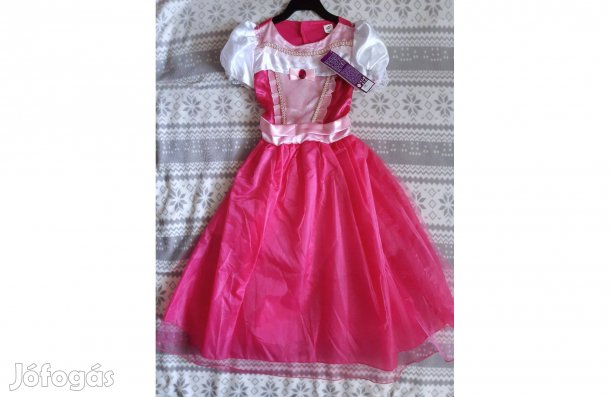 Új, címkés hercegnős, Csipkerózsika jelmez 3-4 évesre (2 db)