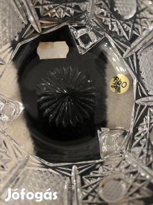 Új, címkés ólom kristály bonbonier, ékszer tartó tálka!