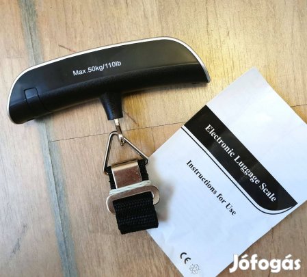 Új, digitális kézipoggyász és csomag mérleg, LCD kijelző,max 50kg)