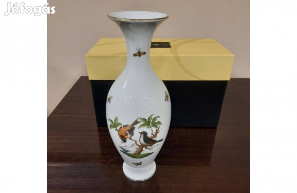 Új, díszdobozos Herendi Rothschild mintás amfóra váza