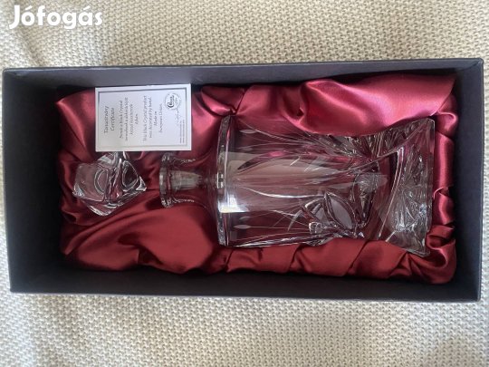 Új, dobozos Black Crystal kézzel csiszolt kristály palack
