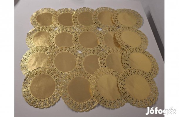 Új, elegáns, arany színű pohár alátét csomag (24 darab)