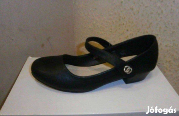 Új, elegáns, fekete lányka cipő, méretek: 30, 33