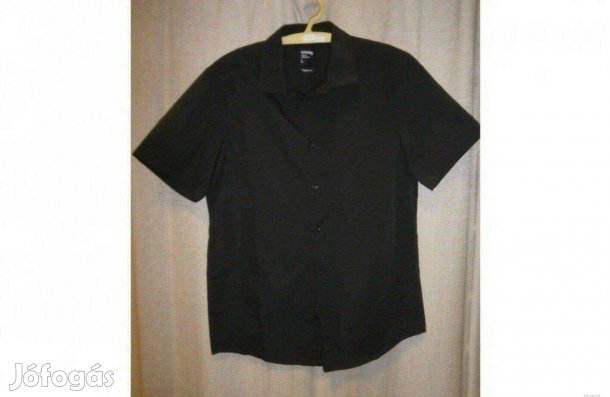 Új, elegáns fekete férfi ing, méretek: S, M, L