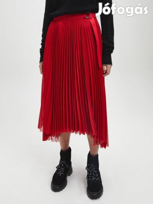 Új, eredeti Calvin Klein piros, pliszírozott szoknya övvel 40