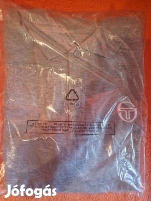 Új, eredeti szürke Sergio Tacchini rövid ujjú poló XL méret