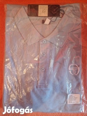 Új, eredeti világoskék Sergio Tacchini rövid ujjú poló XL méret