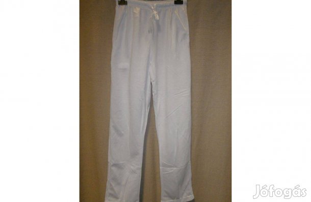 Új, fehér női szabadidő nadrág, méretek: S-4XL-ig