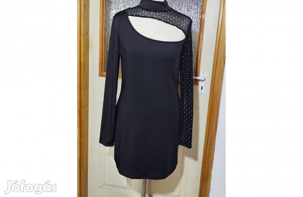 Új, fekete, csillogós party ruha, 42-es méret