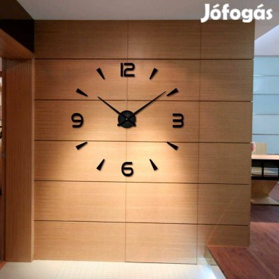 Új, fekete, óriás falióra eladó