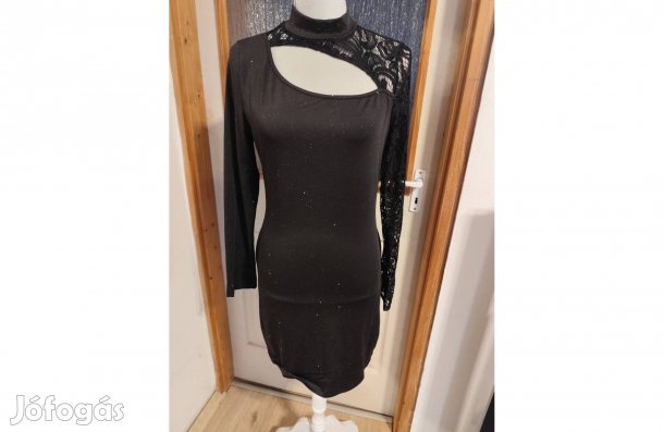 Új, fekete party ruha, 40-es méret
