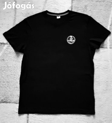 Új, fekete póló Campagnolo logo-val, L.