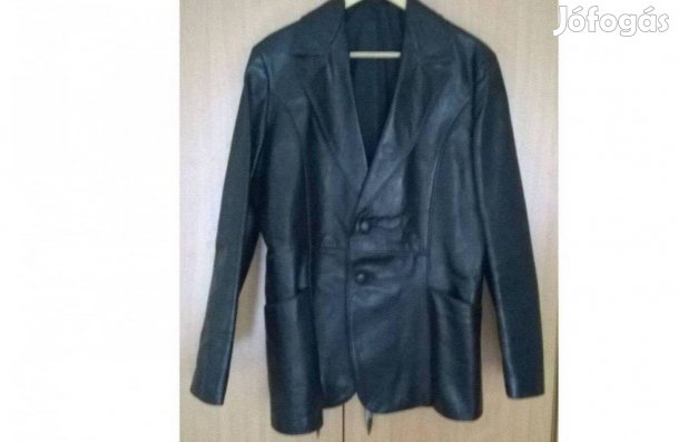 Új, férfi bőrkabát (52-es méretű)