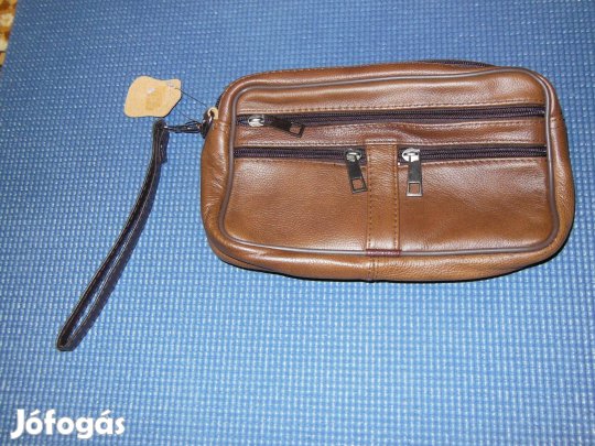Új. férfi kézitáska, autós táska. Barna, bőr
