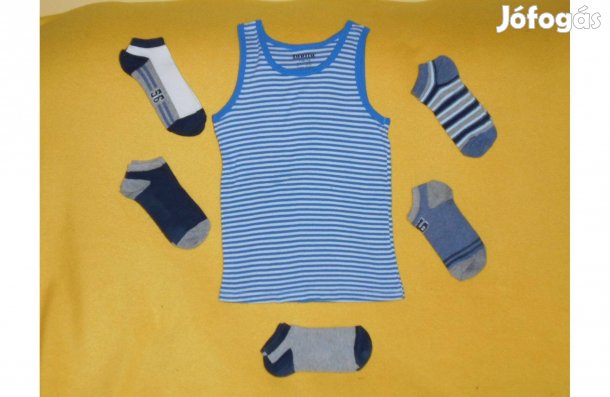 Új, fiú bokazokni: 5 pár + 1 atléta.110-116, 5-6 év. Ár: össz: 1000 Ft