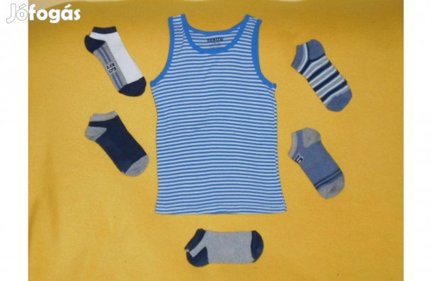 Új, fiú bokazokni : 5 pár és 1 atléta. 5-6 év. Ár: össz: 1000 Ft