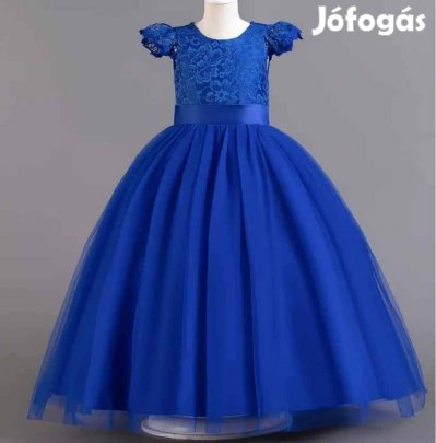 Új, királykék 160 cm magasra koszorúslány ruha