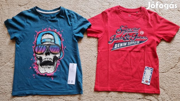 Új, lecímkézett kb 128-as F&F és Jack&Jones póló csomag