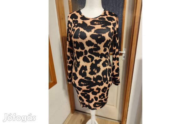 Új, leopárdmintás ruha, 44-es méret