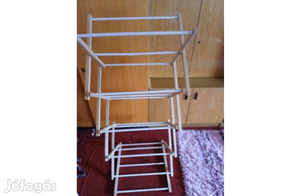 Új, még nem használt, összecsukható, fa ruhaszárító eladó