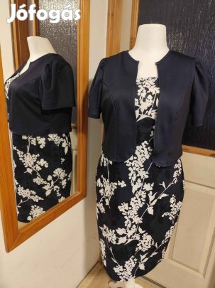 Új, molett, alkalmi női ruha+bolero, 52-es méret