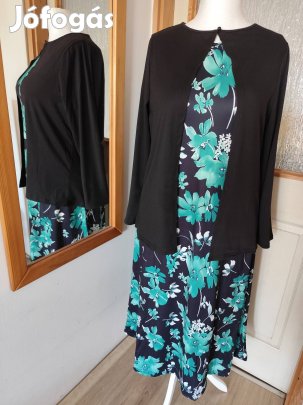 Új, molett alkalmi női ruha+bolero, 52-es méret