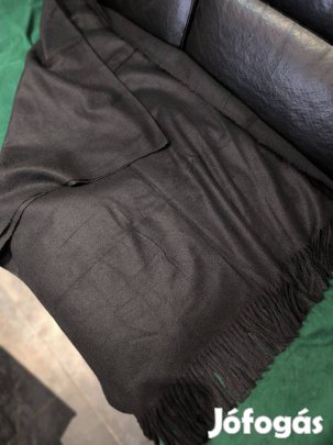 Új, nagy méretű puha kasmír sál, fekete