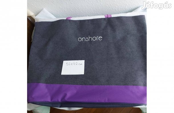 Új, nagyméretű női bevásárló táska szürkéskék színű