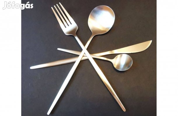 Új, portugál stílusú, 24 részes evőeszközkészlet, rozsdamentes acél