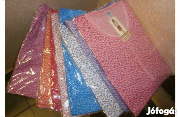 Új, rövidujjú női pamut pizsama színekben, méretek: 4XL,5XL,6XL,8XL