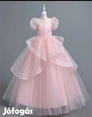 Új, rózsaszín, 150cm magas kislányra, koszorúslány ruha