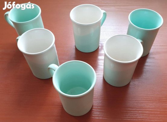 Új, stílusos 6 db-os kávés- / teáscsésze készlet Modern színekben!