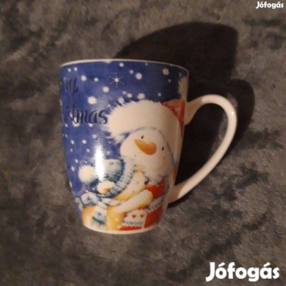 Új, szép aranyos 2,5 dl-es bögre /hóemberes/ olcsó