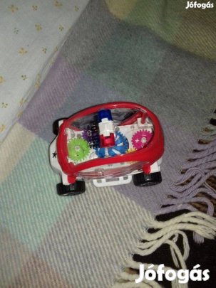 Új, szép divatos 17cm-es villogó, szirénázó automata autó