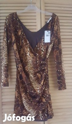 Új, szexi kígyó mintás Mango ruha Akció S-es