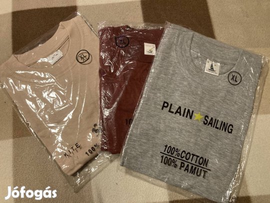 Új, színes pamut pólók