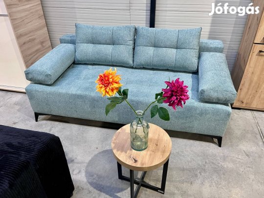 Új, türkiz színű szövet kanapé