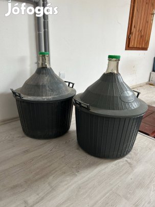 Új, üveg 50L demizson eladó (15 db)