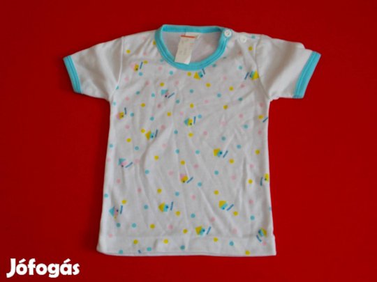 Új, vállán gombos póló 86-os, 1-2 évesre