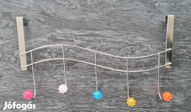 Új ajtóra tehető akasztó / fogas gyerekszobába / fürdőszobába