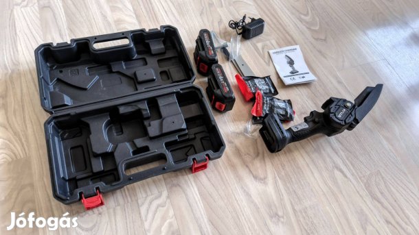 Új akkumulátoros láncfűrész 2 db akkuval + 3 db lánccal + töltővel