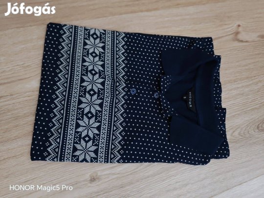 Uj állapot sötétkék pamut póló